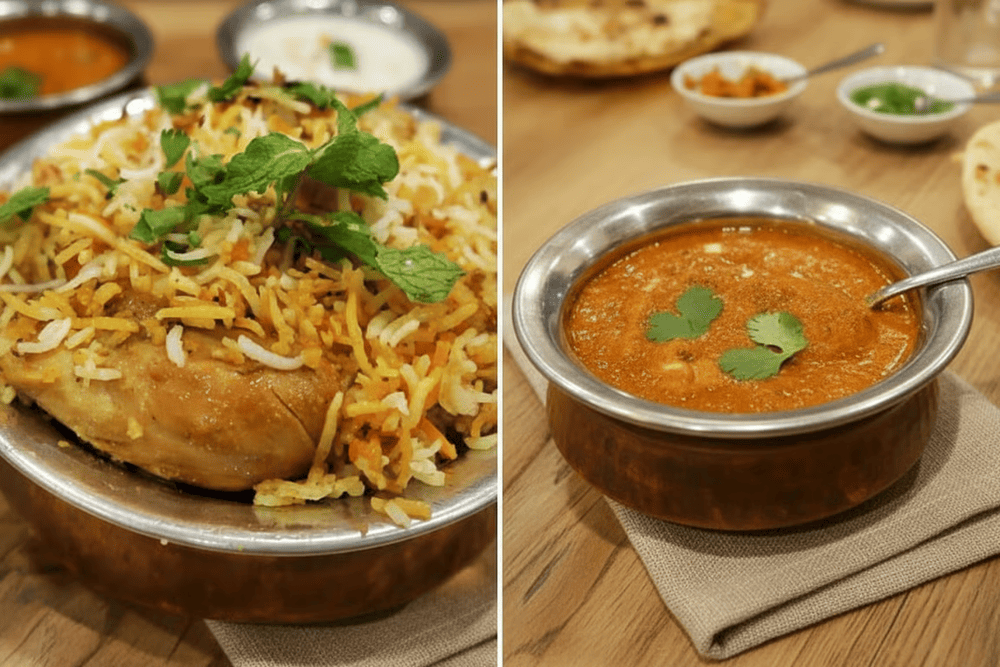 Namaste India has a diverse menu with famous dishes from both North and South India